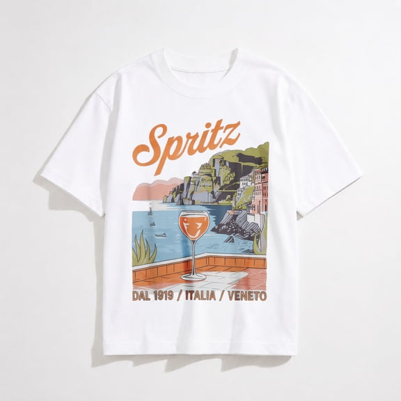 Spritz Veneto Tshirt Italia Vintage Orange Wine Cocktail T-Shirt