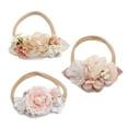 thumbnail image 1 of Laklulu Bandas florales para bebés y niñas, bandas elásticas con corona de flores de nailon para niños pequeños, paquete de 3, 1 of 5