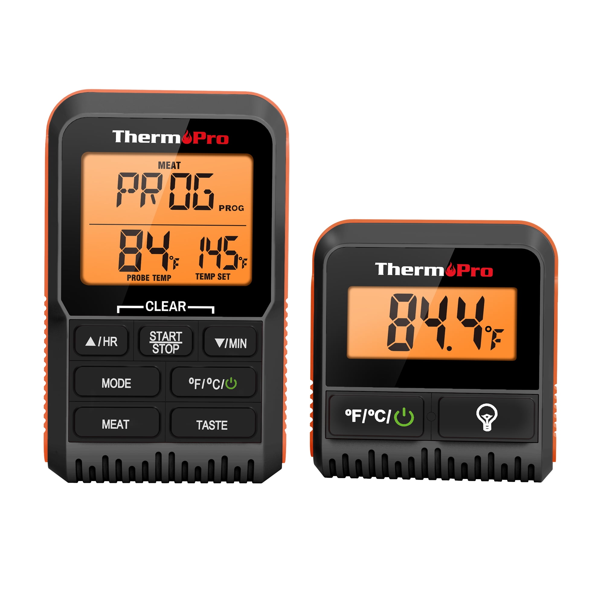 ThermoPro TP806BW Wireless Meat Thermometer with Large LCD Display and Dual Stainless steel probes for Grilling Smoker