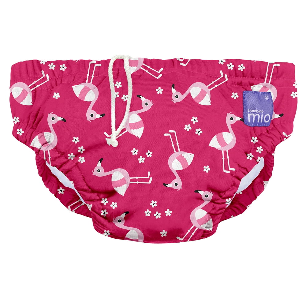 Bambino Mio Reusable Swim Diaper Pink Flamingo Large Size Age 1