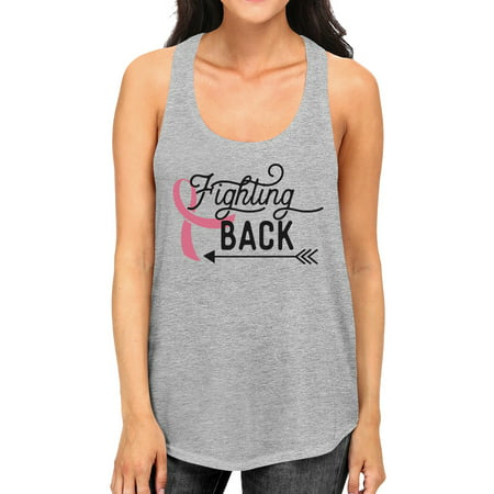 Fighting Back Arrow Women Grey Breast Cancer Support Workout