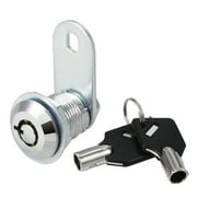 20mm Cylinder Zinc Alloy Chrome Finish Tubular Cam Lock w Key, Keyed Different