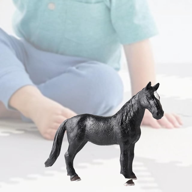 Figura de acción de caballo Hugo juguete educativo decoración de escritorio Negro completo