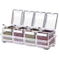 thumbnail image 1 of KITCHEN Gourmet Caja hermética de acrílico para condimentos - Contenedor y estuche de acrílico puro de primera calidad - Anillo de acero inoxidable, 1 of 5