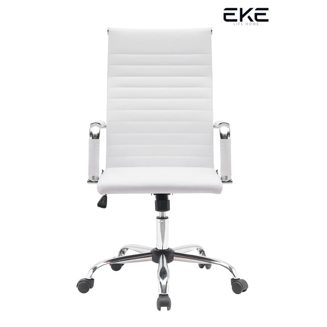 Silla Ejecutiva Ergonómica Giratoria con Altura Ajustable y Base con Ruedas para Oficina