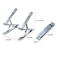 thumbnail image 2 of Portable Laptop Stand Ergonomic Aluminum Alloy Laptop Riser Double Height Adjustment Foldable Computer Notebook Holder Stand for 11-17 Inches Laptop Tablet, 2 of 7