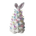 thumbnail image 3 of Decoración de Pascua iluminada de conejito, figura de conejito de Pascua con luces multicolores, blanco, 3 of 9