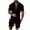 Black, variant on SRZYMJ Mens Short Sleeve Polo Shirt & Shorts set Summer Two Piece Outfits 3 Pockets zip Tracksuits Casual Daily Sport