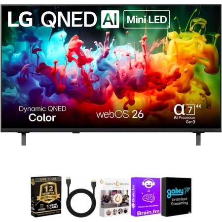 LG 50" QNED75B 4K Mini LED Smart webOS TV Bundle with HDMI & CPS