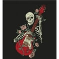 thumbnail image 2 of Skeleton Guitarist Adult Black Long Sleeve Hoodie-XS, 2 of 6