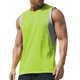 thumbnail image 1 of Camiseta deportiva para hombre con diseño de paneles, tejido transpirable y secado rápido, ideal para correr y entrenar en verano. Talla XL en verde fluorescente., 1 of 6