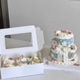 thumbnail image 5 of 20pcs 8x6x2.5inch White Cookie Boxes with Window & Stickers, Pastry Boxes for Cupcake, Treat Boxes for Bread, Donuts, Mother's Day, Christmas, Holiday Gatherings, 5 of 6