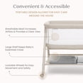 thumbnail image 4 of Delta Children Haven AirFlow Bassinet with Breathable Mesh and Wheels, Tan, 4 of 23
