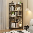 thumbnail image 6 of 5 Tier Bookshelf with Storage, 61 Inch Tall Industrial Book Shelf with Open Display Bookshelves, 5 Shelf Bookcase with Metal Frame for Living Room, Bedroom and Home Office-Grey, 6 of 6