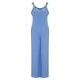 thumbnail image 2 of GILIGEGE Women's Casual Loose Overalls Jumpsuits One Piece Sleeveless Flowy Wide Leg Long Pant Rompers Wide Leg Overalls for Women Sleeveless Jumpsuits Suspender Overalls Loose Comfy Baggy Rompers, 2 of 7