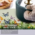 thumbnail image 4 of Table Placemats Set of 4,Washable Wipeable PVC Vinyl Woven,Heat Resistant Placemats for Dining Tables,11.7x17.5 Inch Place Mats Indoor Set of 4,Floral Butterfly, 4 of 8