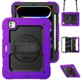thumbnail image 1 of XYX For iPad Pro 11 inch Case 2024 (M4), 360 Rotating Shockproof Cover with Stand, Screen Protector, Shoulder Strap, Purple, 1 of 7