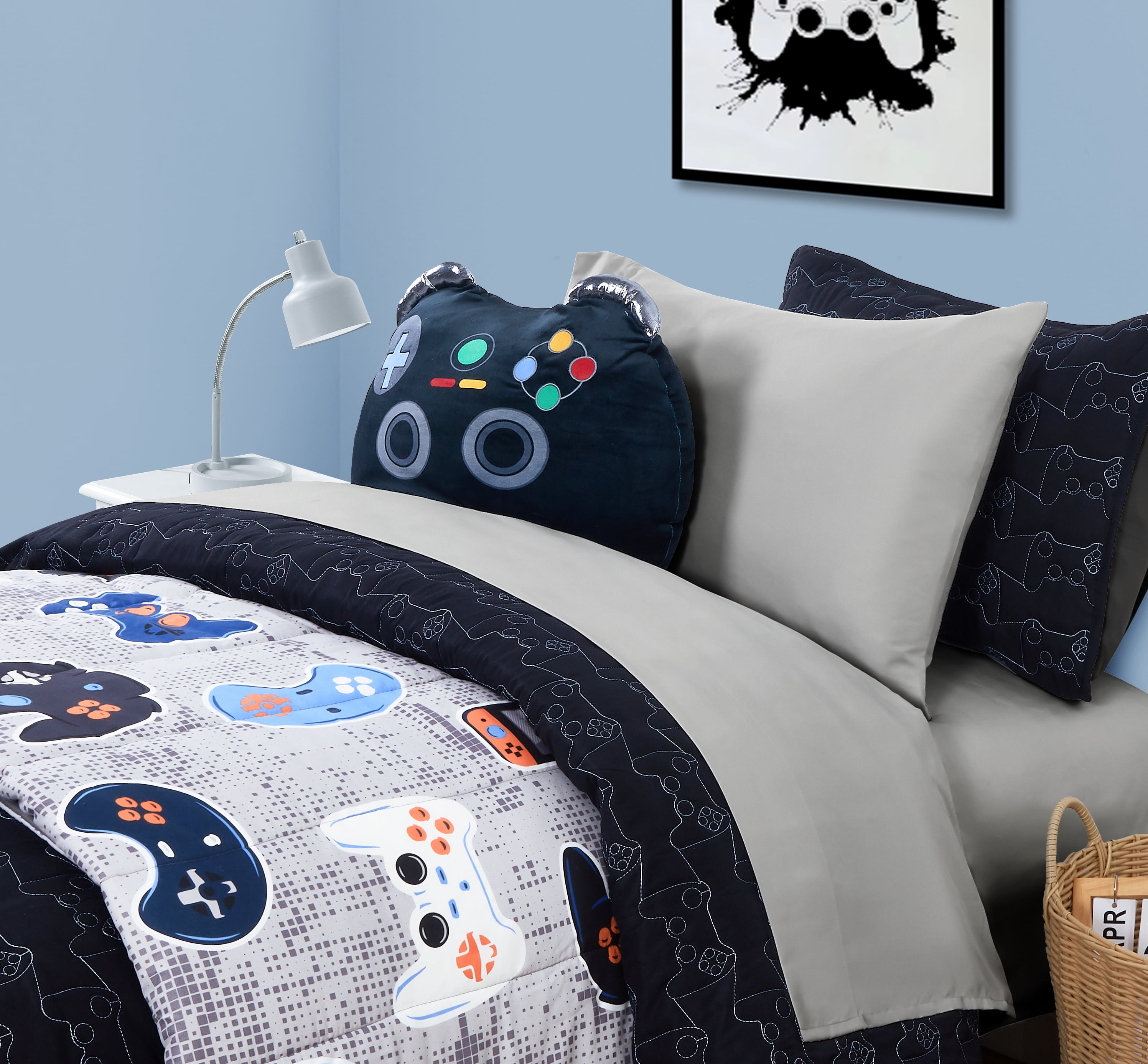 Your Zone Kids Super Soft Microfiber Sheet Set, Gray, Full, 4 Piece