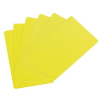 Uxcell Blank Cards, 30Mil Graphic Quality Yellow Plastic Cards for Photo ID Badge Printer, 20 Pack