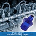 thumbnail image 3 of Adaptador de conector de línea de combustible de reducción de rosca macho TF-AN4-3/8 NPT de Unique Bargains en aluminio azul, 3 of 6