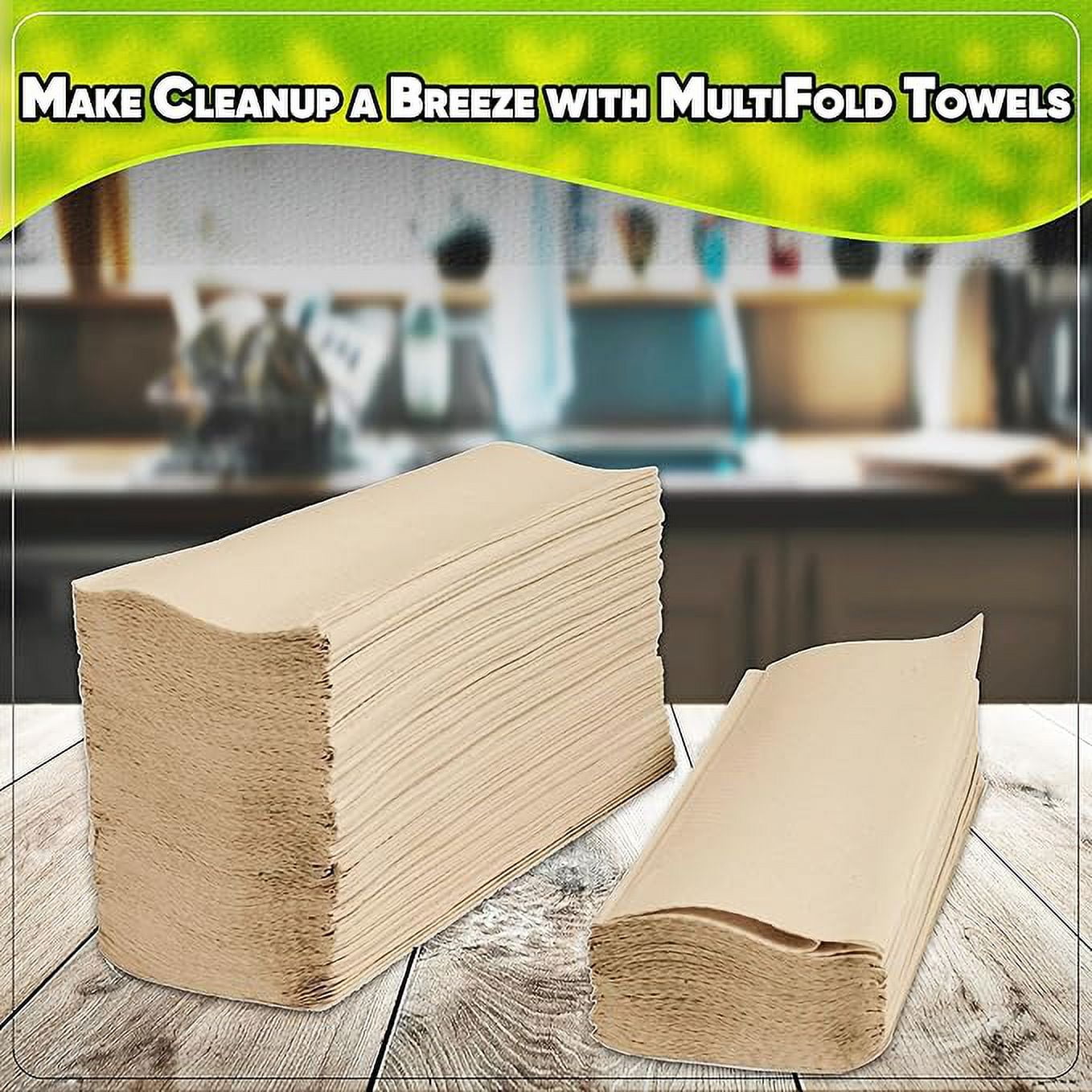 Perfect Stix Kraft MultiFold Paper Towels, 2 Pack, 250 Count Each, 500 Total