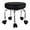 Black, variant on Modern Roller Seat PU Leather Low Round Rolling Stool 360° Swivel Small Low Seat with Universal Caster Wheels Foot Stool for Home Office Garage Shop Fitness Sport