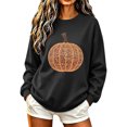 thumbnail image 2 of QUNYINEY Graphic Women's Sweatshirt Pumpkin Crew Neck Halloween Pullover Tops Casual Long Sleeve Loose Fit Fall Sweatshirts, 2 of 6