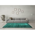 thumbnail image 3 of Ahgly Company Indoor Rectangle Abstract Turquoise Blue Contemporary Area Rugs, 8' x 10', 3 of 4
