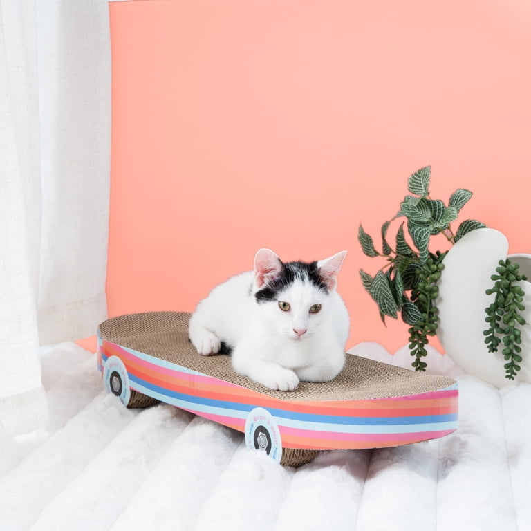 Oodles Durable Multi-Colored Skateboard Cat Scratching Pad