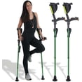 thumbnail image 2 of Ergobaum® 7.ª generación Prime de Ergoactives. 1 par (2 unidades) de muletas ergonómicas de antebrazo para adultos, ajustables (verdes, 1,50 m - 1,98 m), 2 of 5