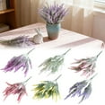 thumbnail image 4 of 14.6-inch Indoor Lavender Artificial Flower, 5 Heads Fake Artificial Lavender Bunch, Fake Lavender Flowers Stems, Artificial Flower Lavender Pick for Home Table Indoor Outdoor Wedding, 4 of 8