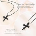 thumbnail image 5 of Rope Winding Cross Cremation Ashes Urn Pendant Necklace - Cremation Cross Necklace for Ashes Cross Urns Locket Pendant Ashes Holder Stainless Steel Memorial Jewelry, 5 of 7