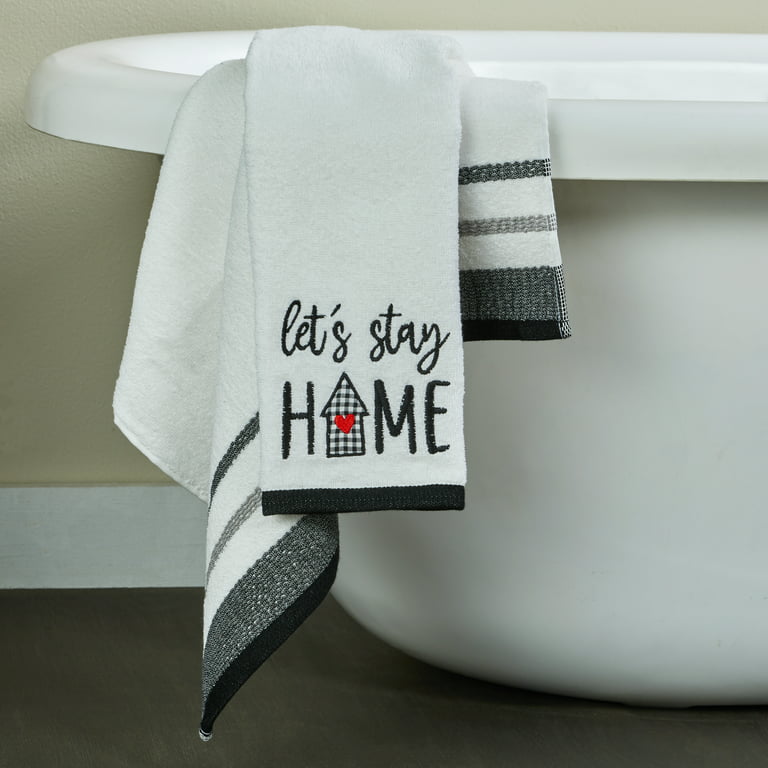 2 Pieces Buffalo Plaid Hand Towels Farmhouse Hand Towel for Bathroom Black  White