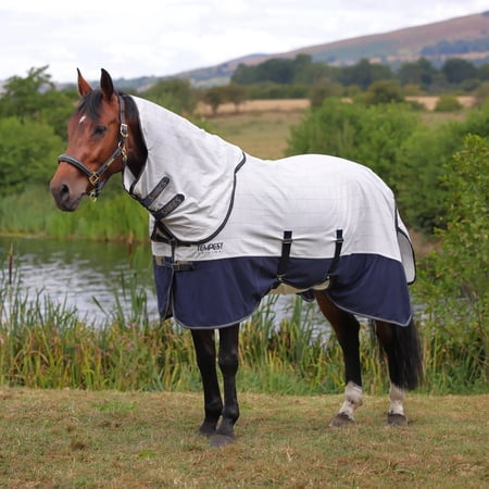 Shires Tempest Original Summer Shield UV Protection Horse Sheet Set - White - Multiple Sizes 78
