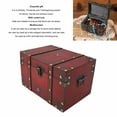 thumbnail image 4 of Vintage Wooden Storage Box, Antique Wooden Box Wooden Storage Box With Lock Treasure Box With Password Lock Treasure Chest Film And Television Shooting Props, 4 of 8