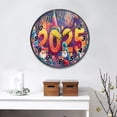 thumbnail image 5 of Wall Clock Battery Operated Non-Ticking Silent for Living Room Bedroom Kitchen Office Decor Dwarfs Celebrate 2025 New Year 9.5", 5 of 10