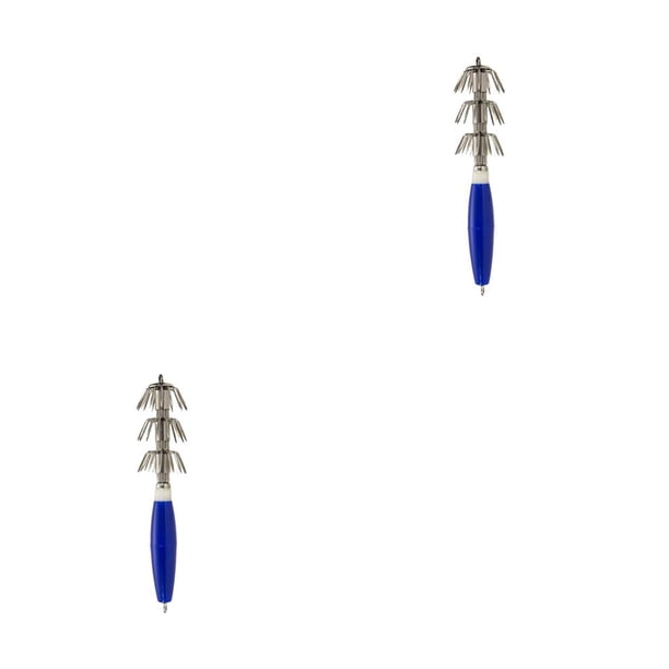 Anzuelos de plantilla de calamar Soidarity CBP262353 3 capas acero alto carbono ABS Azul 1pcs 2piezas