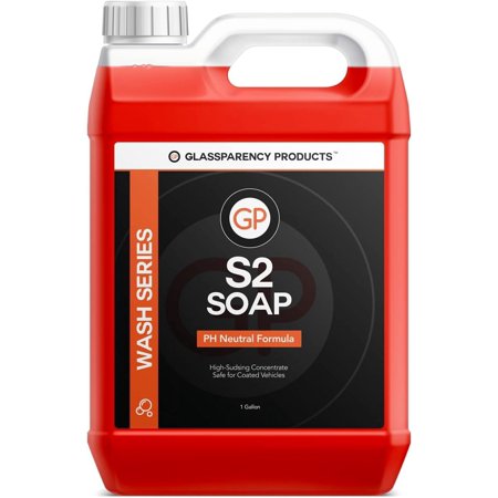 S2 Soap (PH Neutral) (1 Gallon) Safe on Wax & Ceramic Coatings | High Foam Formula | Concentrate for Bucket, Foam Gun, or Foam Cannon