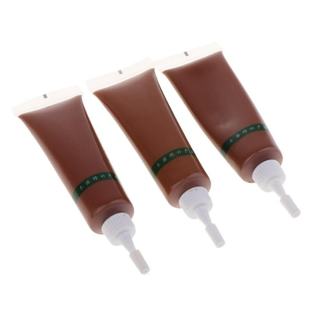 3 Barnices reparadores para muebles de madera Pasta reparadora Crema quita rayones marron oscuro