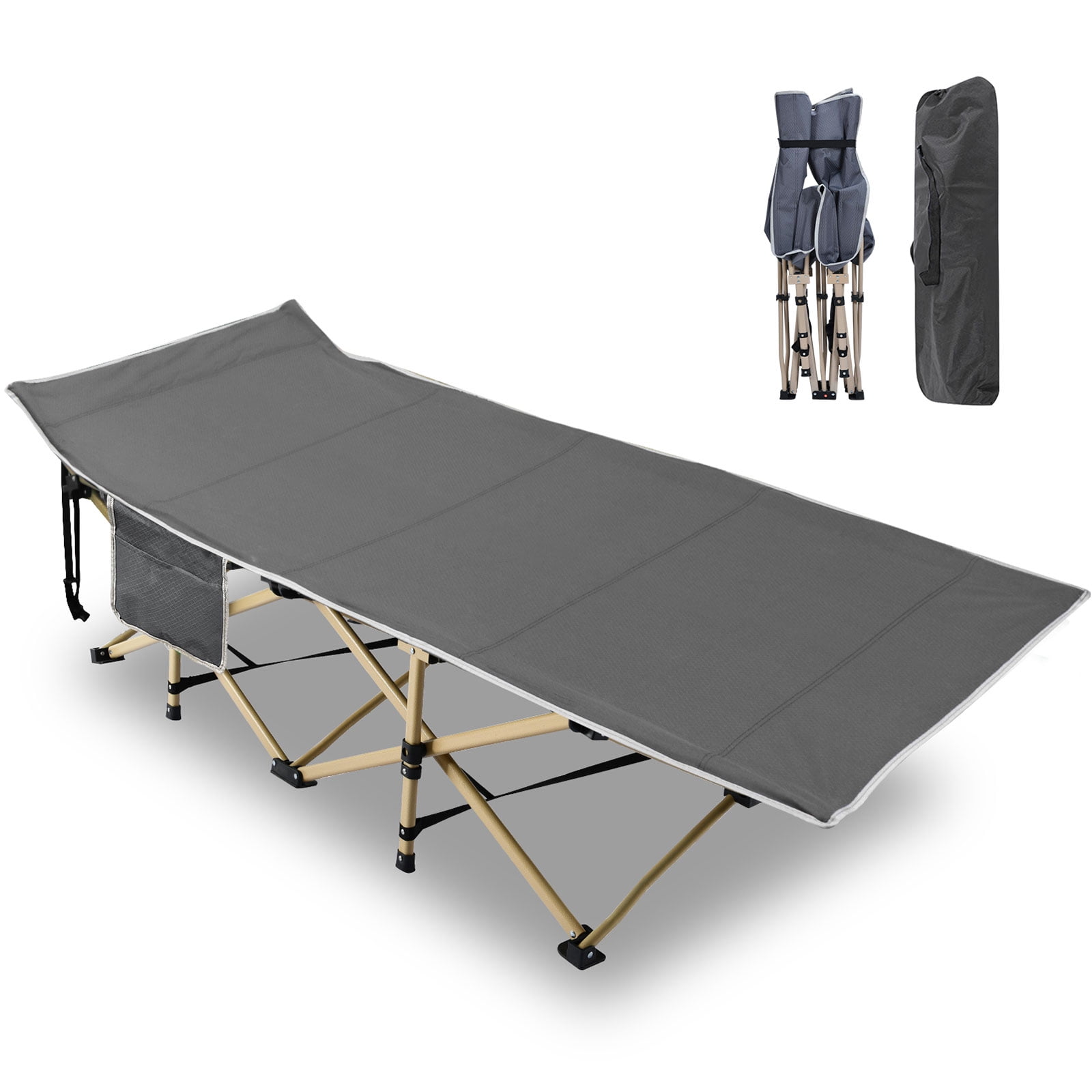 MOPHOTO Folding Camping Cots for Adults, Updated Folding Cots for