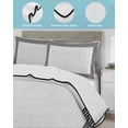 thumbnail image 4 of Quilts Twin XL Size, Gray Geometric Soft Comforter Bedding Set for Bed, Black Greek Key Design Burlap Modern Art Lightweight Quilted Bedspread with Pillow Cover(2 Pieces) for All Season, 68x98 Inch, 4 of 6