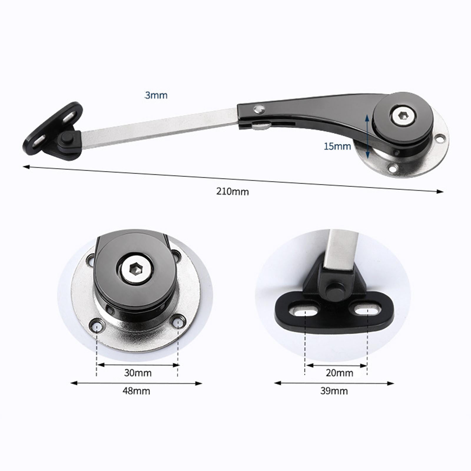 Esquirla Cabinet Door Support Rod Fold Down Doors Pull Rod Heavy Duty Zinc Alloy Fold Down Door Support Rod for Bathroom Cabinet