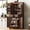 Brown, variant on Harper & Bright Designs Farmhouse Kitchen Pantry Cabinet with Shelves and Door, Freestanding Cupboard Storage Cabinet with 2 Drawers and 3 Pull Out Cabinet Organizers, Black