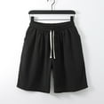 thumbnail image 3 of Sngxgn Mens Casual Shorts - Drawstring Summer Beach Stretch Shorts with Pockets(Black,L), 3 of 3
