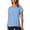 Blue, variant on Women's Casual Short Sleeve T Shirt Comfortable Soft Breathable Blend Tee for Everyday Wear Tees Tops for Women Juniors Graphic Tops Womens Workout Lightweight Shirt for Women Womens Tee Shirt Loose