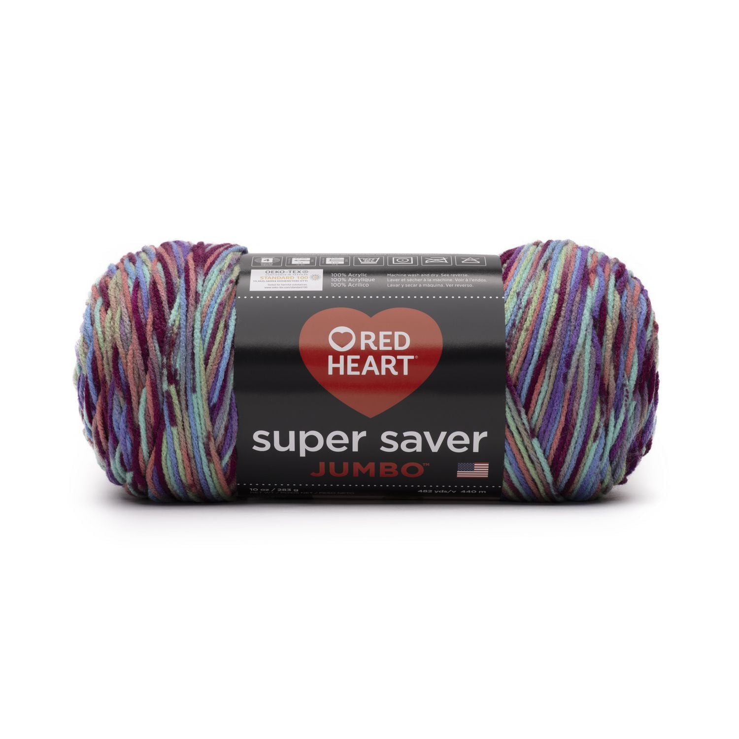 Red Heart® Super Saver® Jumbo Yarn, Acrylic #4 Medium, 10oz/283g, 482 Yards, Durable yarn, wide color range