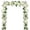 White A, variant on 2Pack Artificial Peony Flower Garland - Silk Peony Garland with Pink White Flowers for Wedding Party Table Decoration,6ft/Strand(White&Burgundy&Pink) A