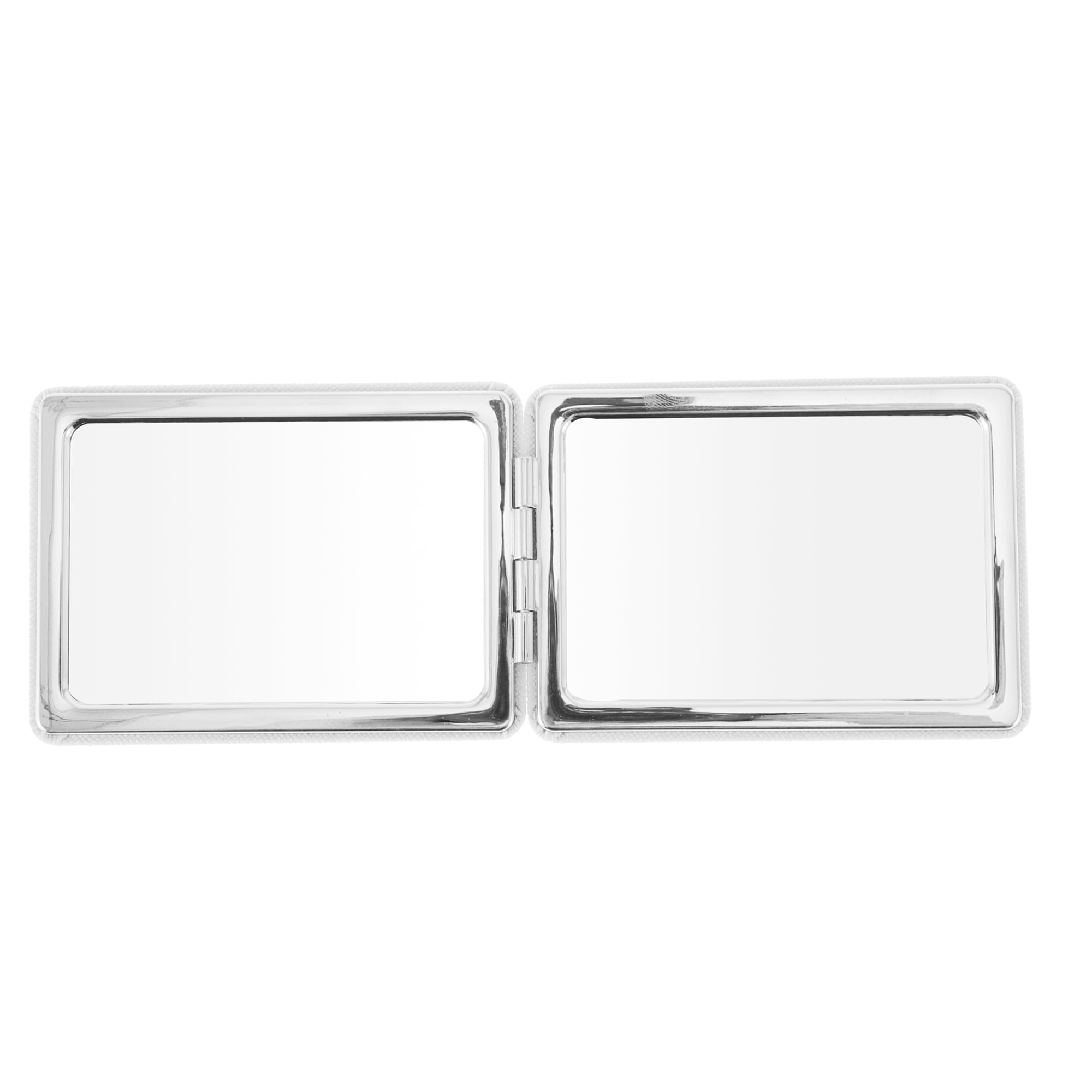 Unique Bargains Rectangular Solid Color Makeup Mirror 1 Pc White