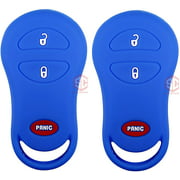 2x New Key Fob Remote 3 Buttons Silicone Cover Fit/For Jeep Dodge Chrysler.
