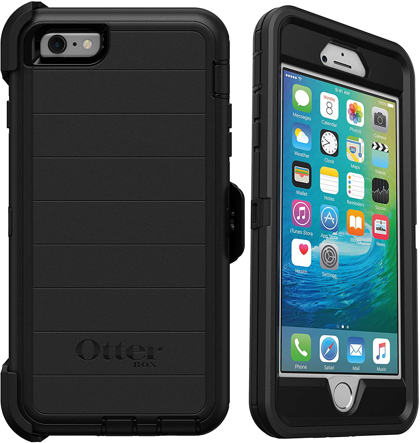 OtterBox Defender Series Rugged Case & Holster for iPhone 6s Plus & 6 Plus, Black